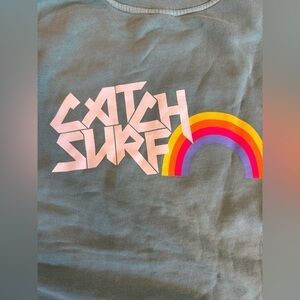Catch surf mint green rainbow logo sweatshirt size small